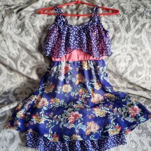 Girl Multicolor Dress Size 10 Yrs BLUE PINK GREEN